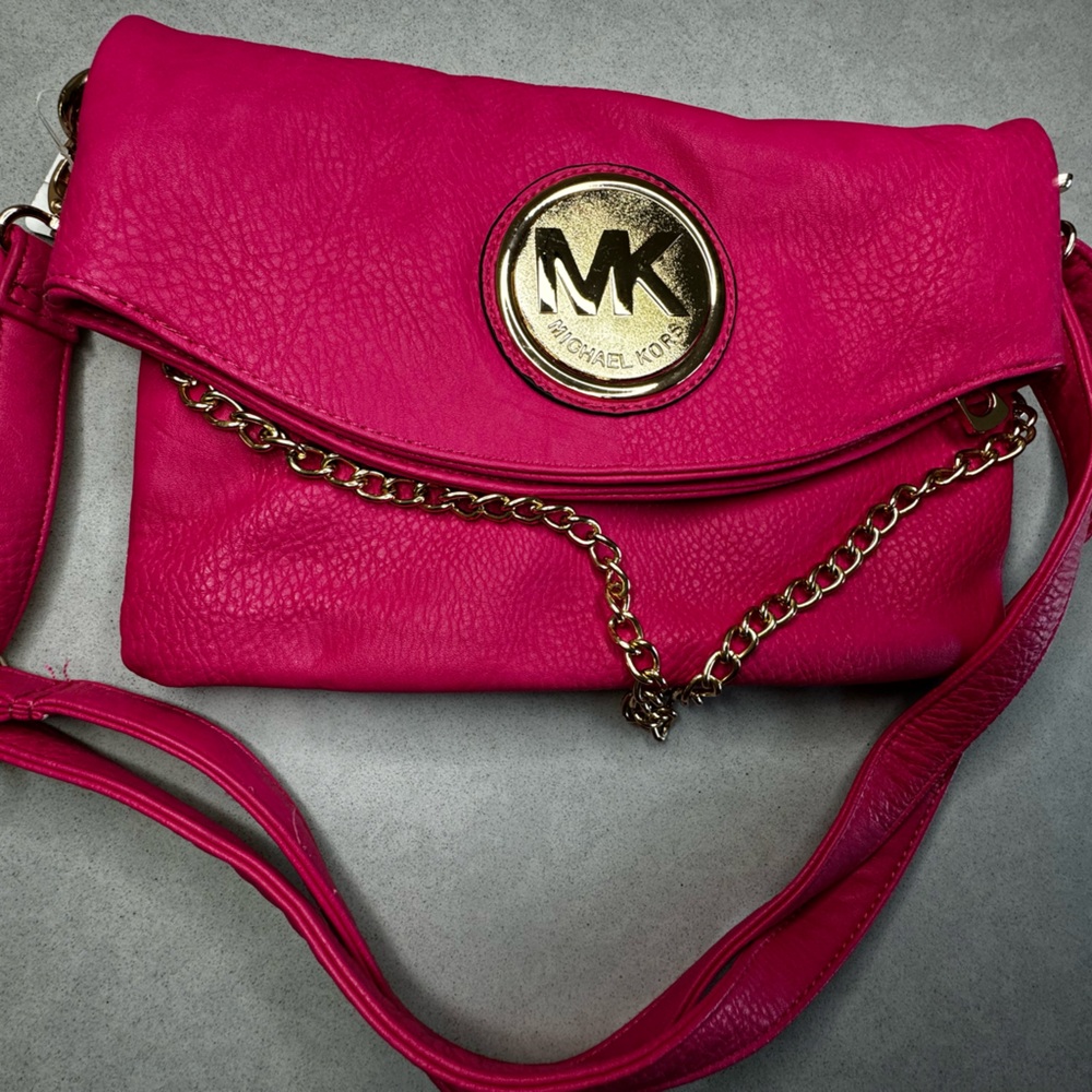 Hot pink cross body bag